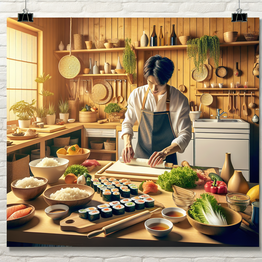 Private Sushi Rolling Party Equipment Prep